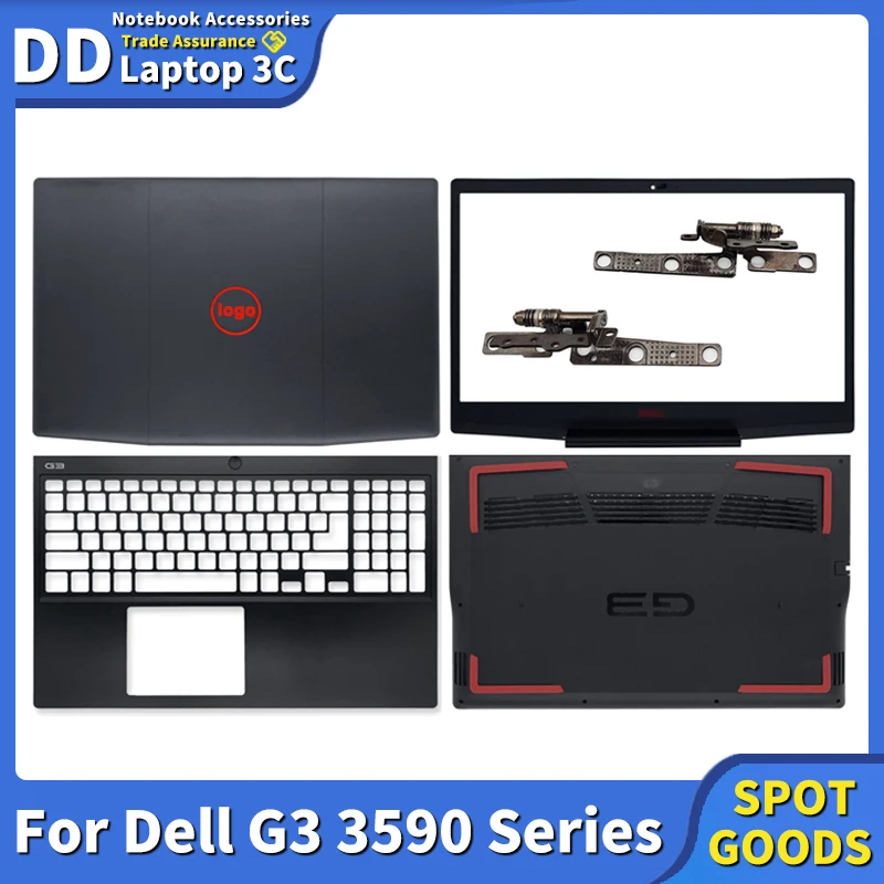 

Оригинальный чехол для ноутбука Dell G3 15 3590 0YGCNV, задняя крышка ЖК-дисплея, передняя панель, Упор для рук, Нижняя крышка, петли, детали для ноутбука с красным логотипом