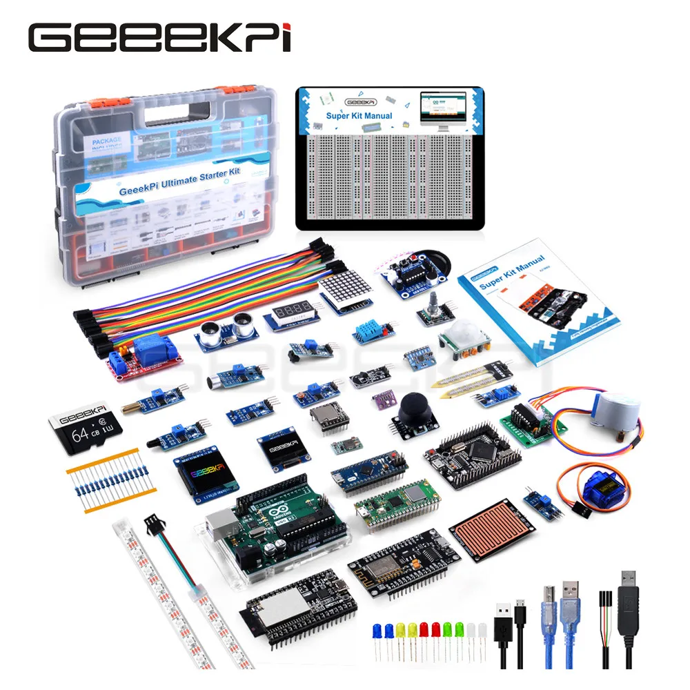 SunFounder Raspberry Pi Pico 2 W Ultieme Starter Kit met 110 Engelse videocursussen, online tutorials, 96 projecten (16 IoT), MicroPython, C ( compatibel met Arduino IDE