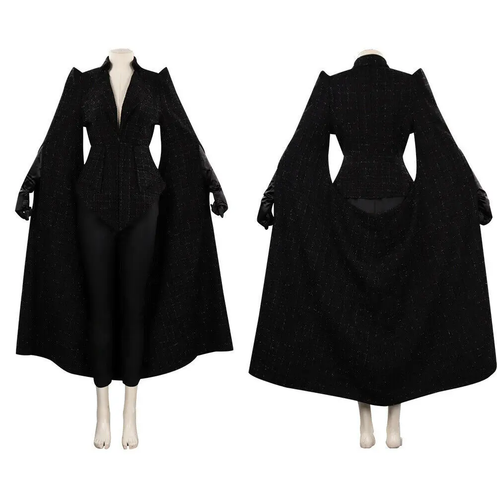 

Medieval Gothic Costume Cosplay Costume Black Coat Costume Halloween Carnival Suit Trench Coat Mid Length