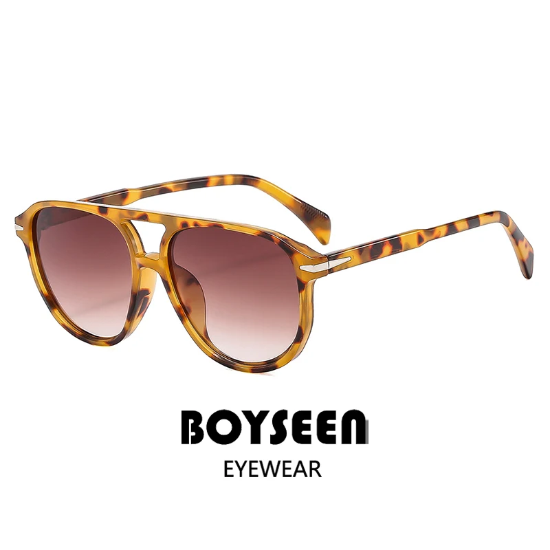 Фото BOYSEEN пляжные солнцезащитные очки мужские летние оранжевые солнцезащитные очки UV400  Может сделать рецепт очки большая оправа синие очки №3