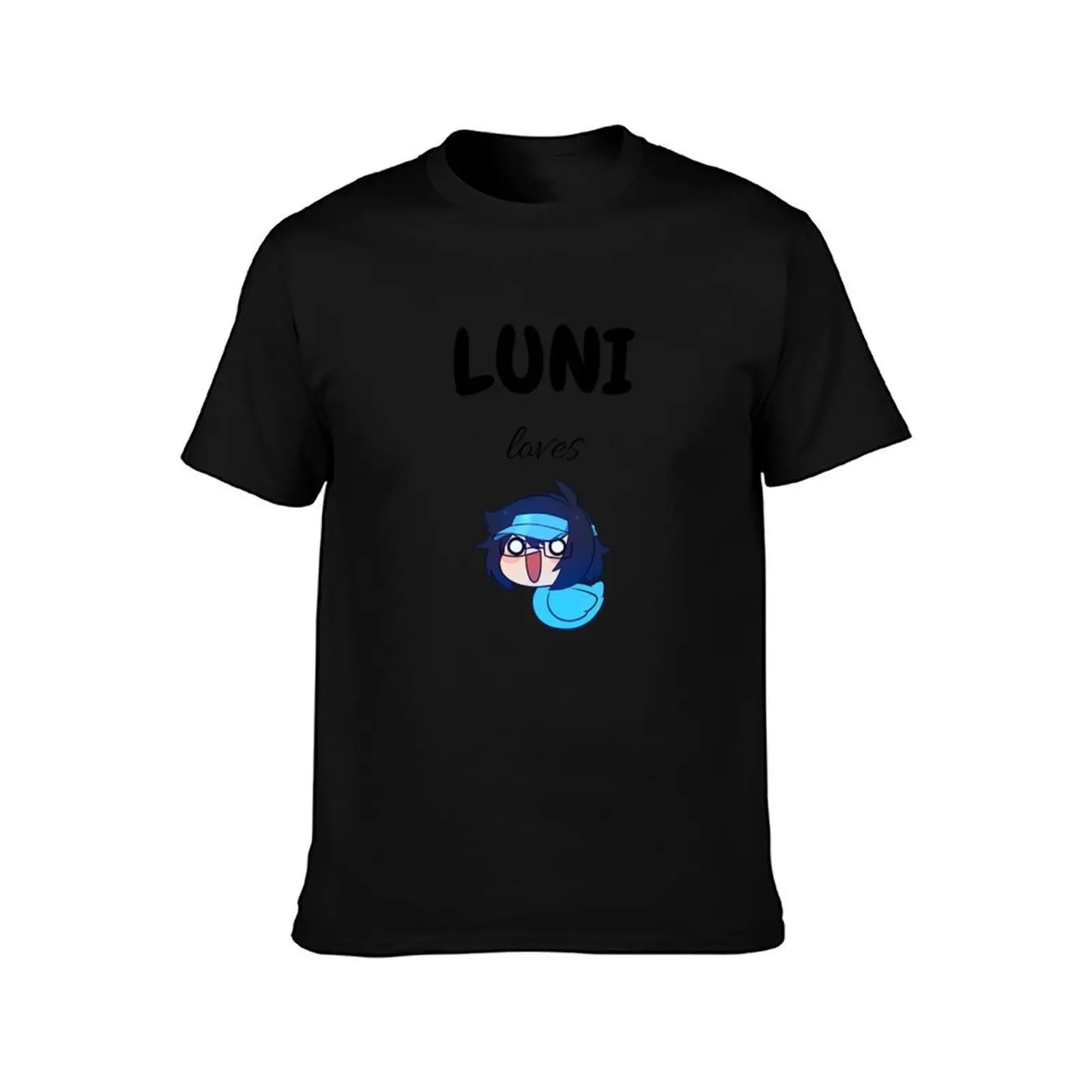 Фото Футболка Gacha Luni loves Ducks, простая повседневная футболка с коротким рукавом. №2