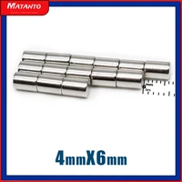 2050100200300500pcs 4x6 minor strong search magnet 4mm x 6mm small round neodymium magnets 4x6mm permanent magnet disc 46