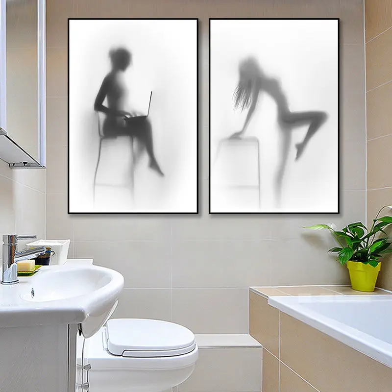 Украшение для туалета в отеле подвесная картина пикантная Настенная пары ванной