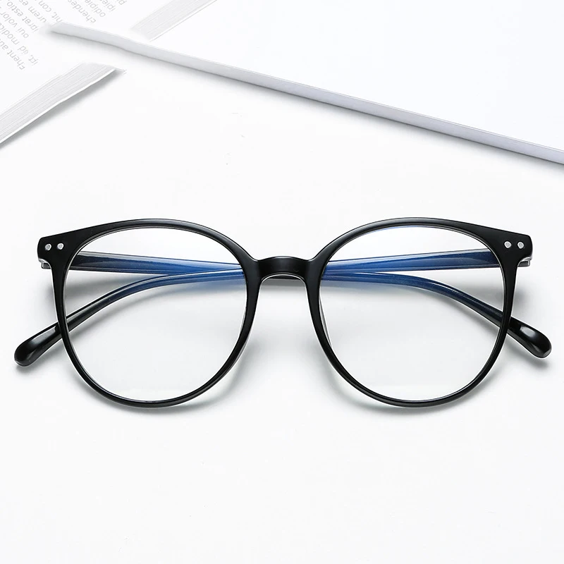 Купи Retro Blue Blocking Eyeglasses Flat Mirror Ultra Light Glasses Frame Rice Nail Frame Men And Women Computer Glasses за 85 рублей в магазине AliExpress
