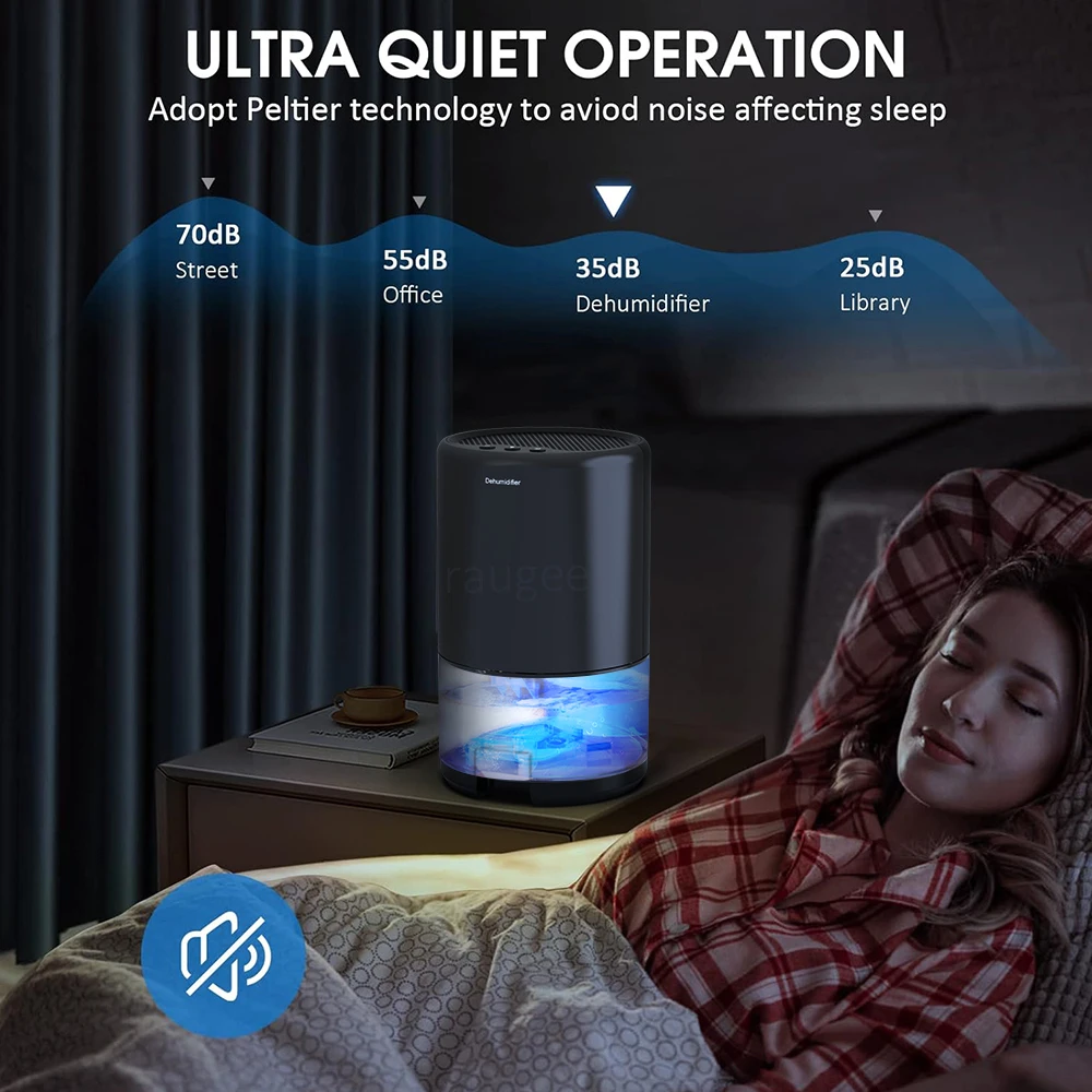 Осушитель воздуха портативный 1000 мл для ванной и туалета