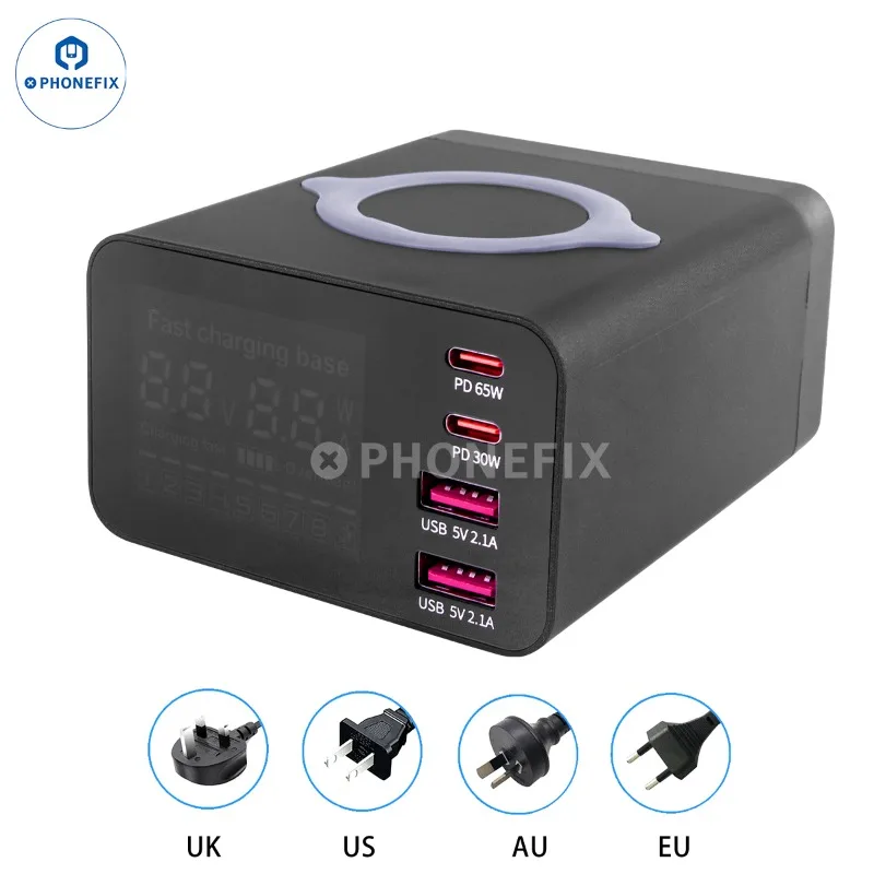 110 Вт USB Type-C PD + QC Многопортовое настольное зарядное устройство для быстрой