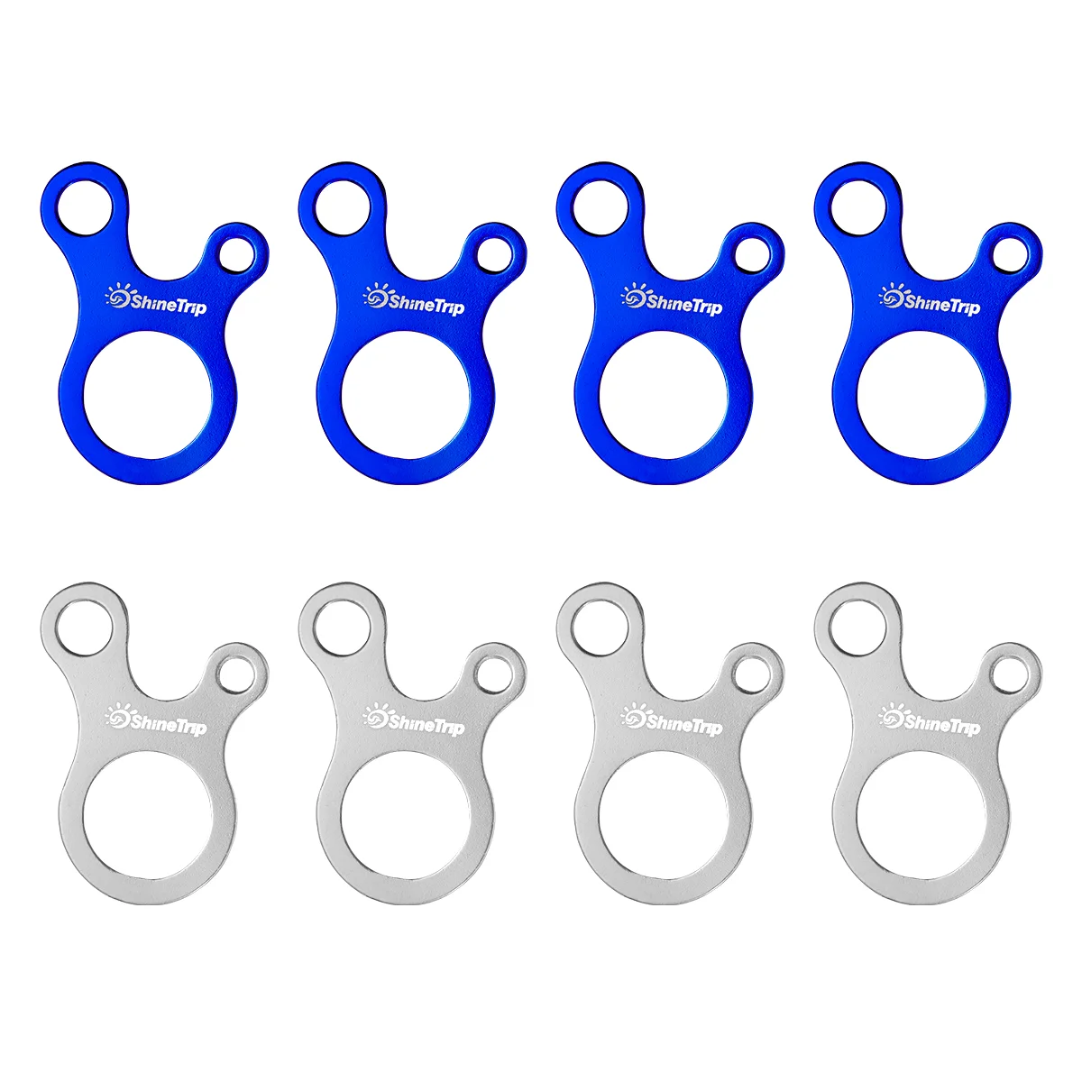 

BESPORTBLE 8pcs Outdoor 3 Hole Carabiner Fast Knot Rope Buckle Tent Guyline Adjustment Buckle Wind Rope Buckle Anti-slip EDC