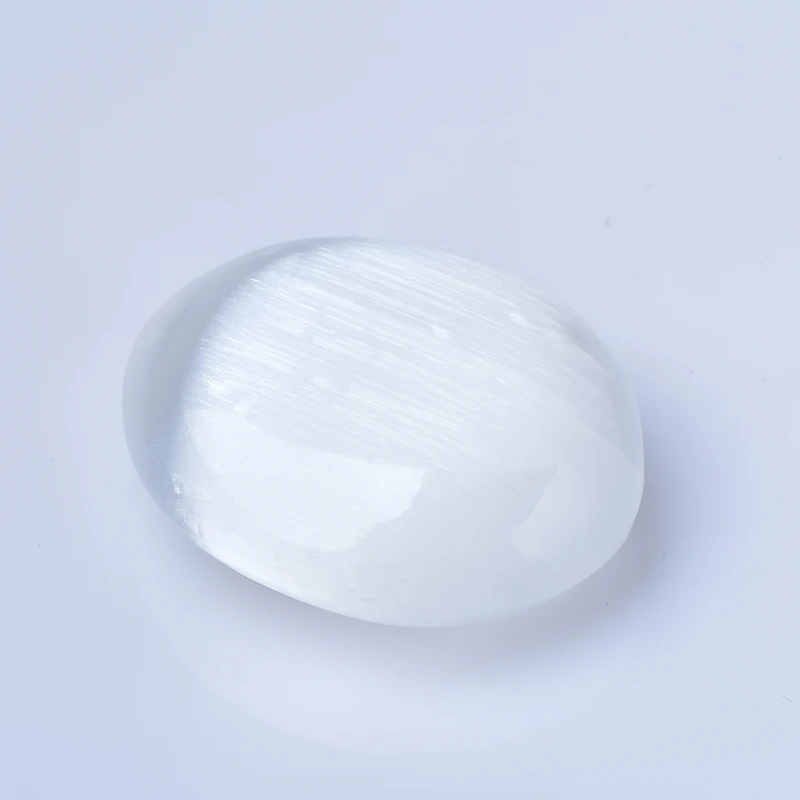 Натуральные белые кольца из селенита гипсовые массажные украшения образцы