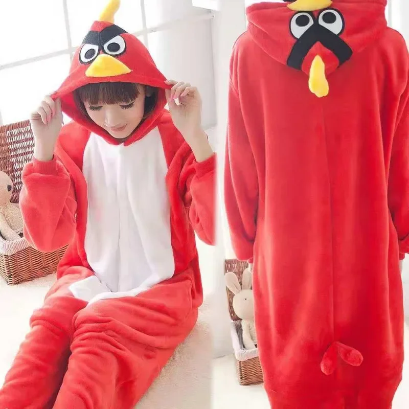 

Cartoon Angry Birds Movie Children's Cute Cosplay One-piece Pajamas for Men and Women Fashionable Casual Home Clothing Gifts