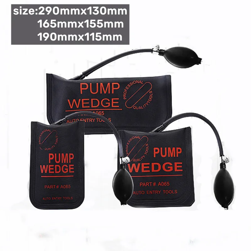 Air Wedge Bag Kit, 3 Piece Commercial Grade Air Wedge Bag Pump, Professional Leveling Kit & Alignment Tool, Inflatable Shim Bag