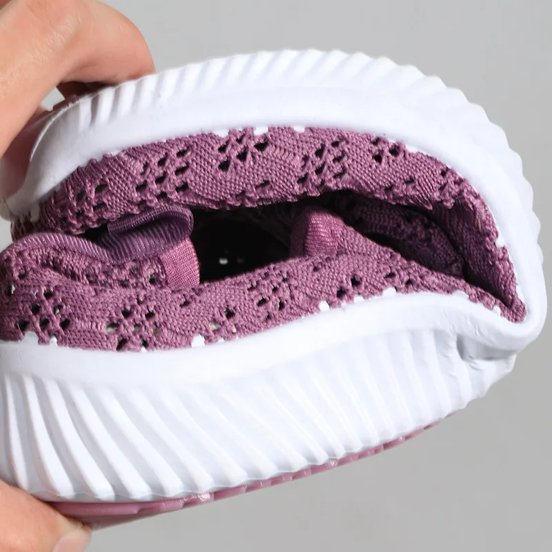 Ladies Casual Mesh Light Comfortable Women Shoes Breathable Hollow Sports Walking Sneakers Casual Flat Women's Solid Shoes 2023