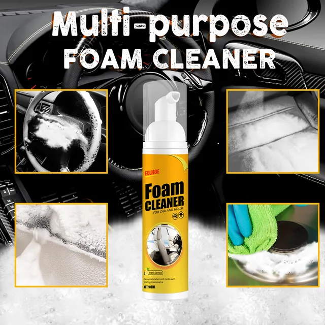 Multifunctional Foam Cleaner Car Interior Decontamination Leather Seat Cleaner Leather Plastic Cleaning Supplies Car Care 6