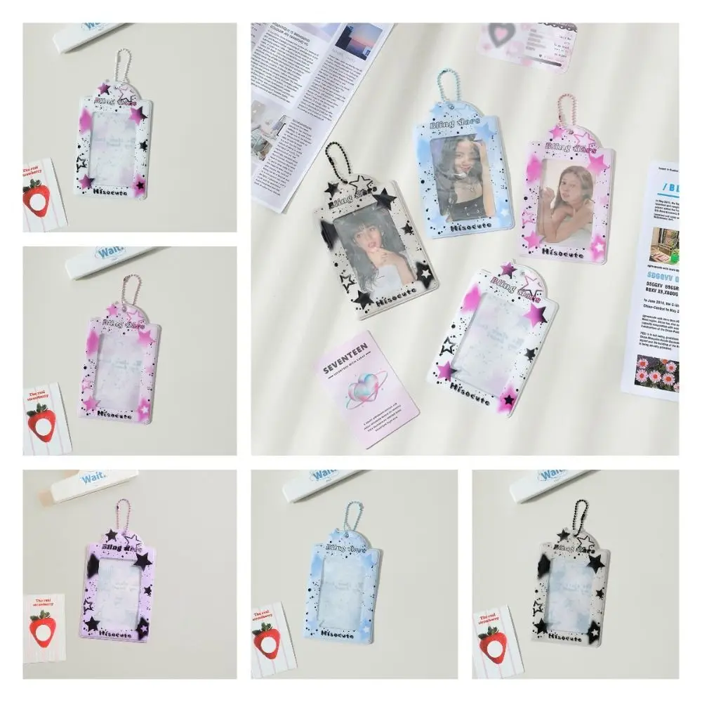 Переносной держатель для фотокарт Star Y2K брелок ключей защитный рукав карт INS