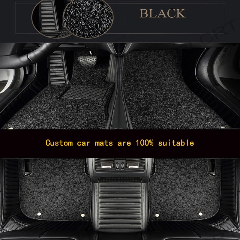 

CRLCRT horizontal grain double layer car leather foot pad for Cadillac SLS ATSL CTS XTS SRX CT6 ATS Escalade Auto accessories au