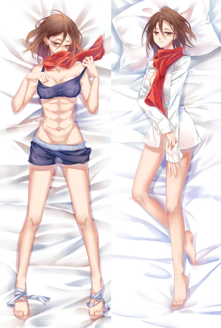 

Attack On Titan Mikasa Ackerman Eren Jager Armin Arlert Pillowcase Dakimakura Customize Bedding Pillow Cartoon Anime Pillows