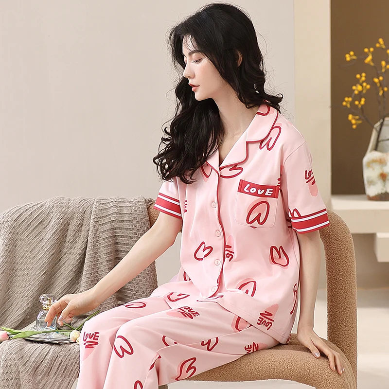 MEIJIAXIN летняя женская пижама из хлопка