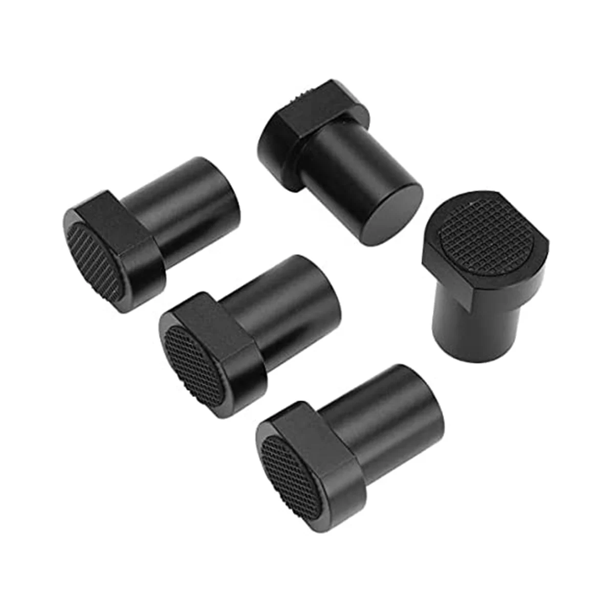 

5 Pack Bench Dog Woodworking Clamp Table Stop with Non-Slip Pad for 19mm Dog Hole Aluminum Alloy