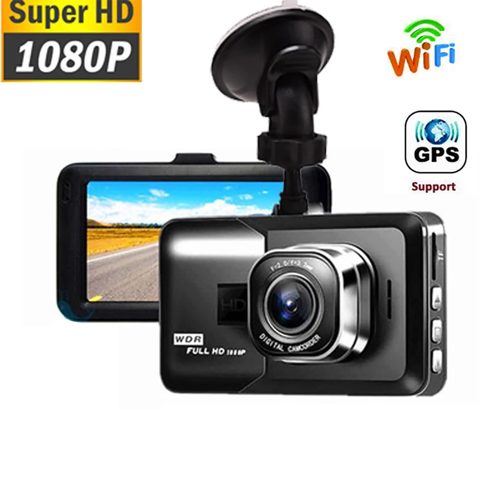 Купи Car DVR WiFi Full HD 1080P Dash Cam Rear View Video Recorder Black Box Night Vision Auto DVRs Dashcam Car Cameras GPS Tracker за 1,703 рублей в магазине AliExpress