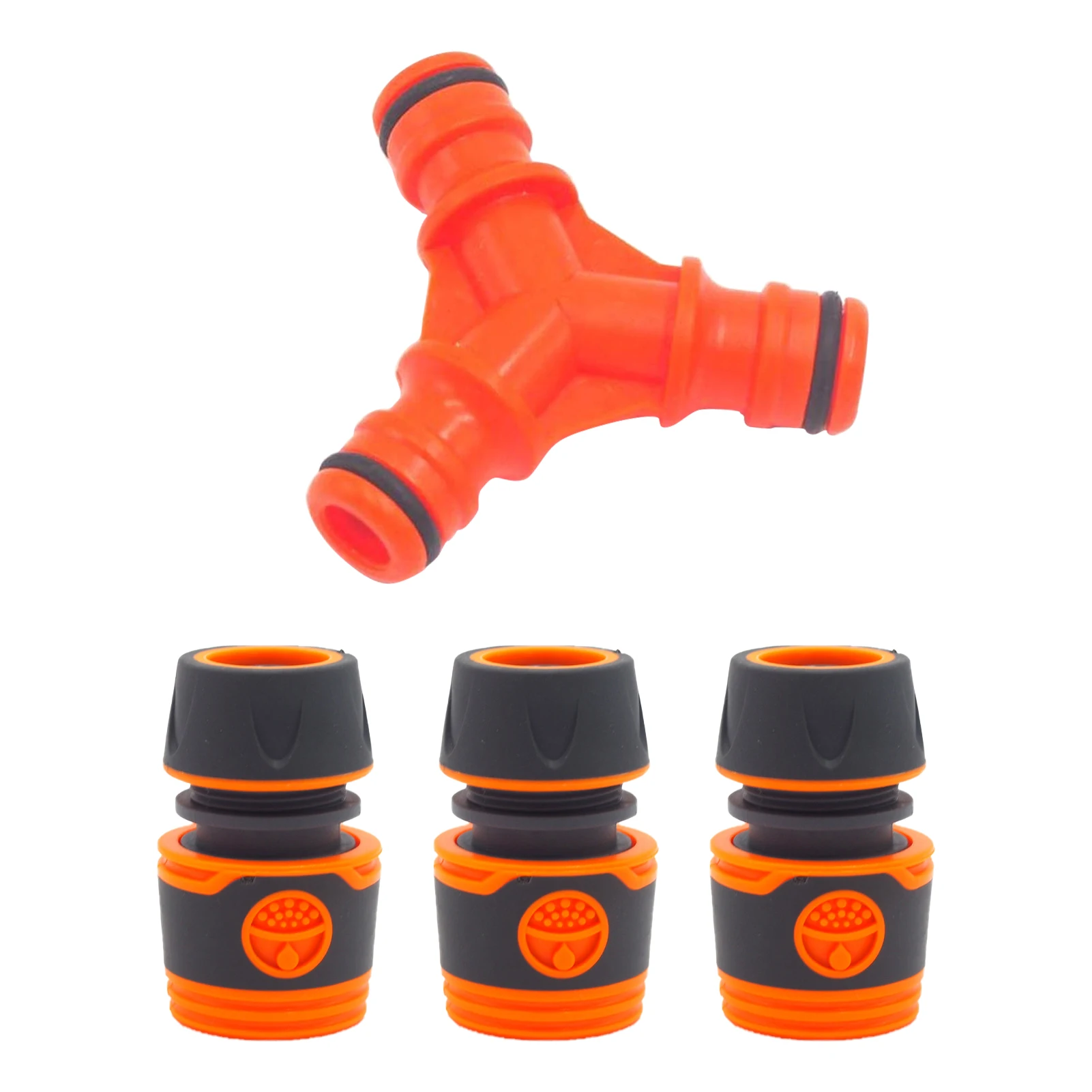 

4pcs Pipe Splitter Double Male Irrigation Quick Release Y Piece Reinforced Shunt Hose Connector Snap On Agriculture 3 Way