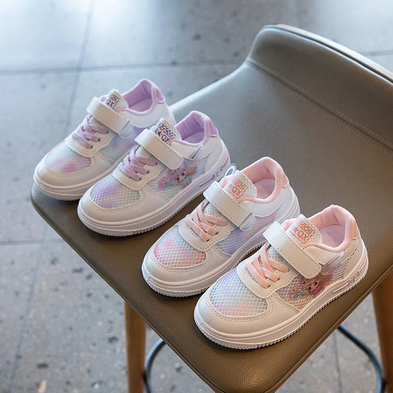 

2022 Summer New Nice Children's Shoes Children's 4-16 Years Old Solid Soft Bottom Shoes Student Single Net Small White Shoes