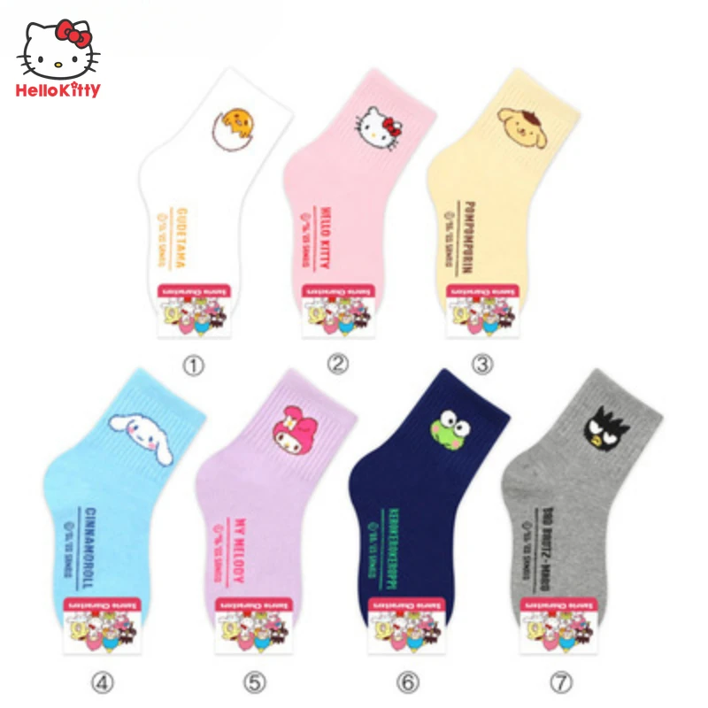

Kawaii Sanrio Hello Kitty My Melody Children Mid-calf Socks Cinnamoroll Anti-odour Sweat-absorbing Sports Socks Girl Boys Socks
