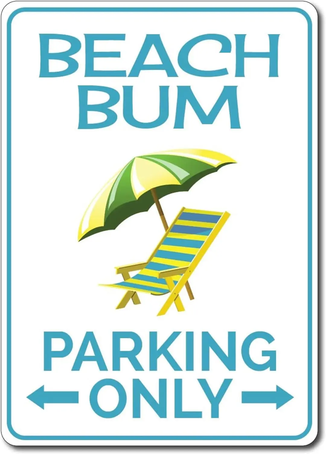 Bech Bum Prkng Sgn Gft для Lover Chr Ocen Decor - Qulty Metl Decor8x12 nch