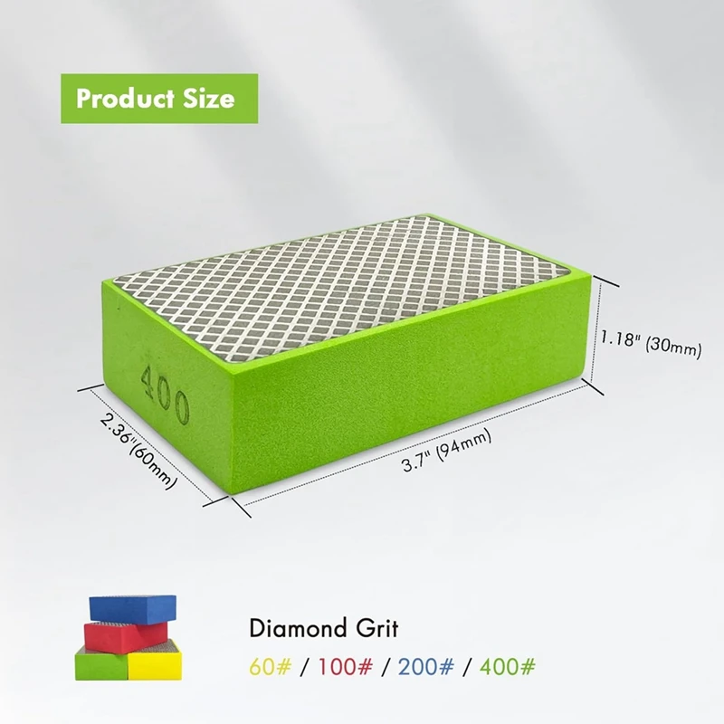 4 шт. алмазные шлифовальные колодки для керамической плитки стекла зерна 60 100 200 400