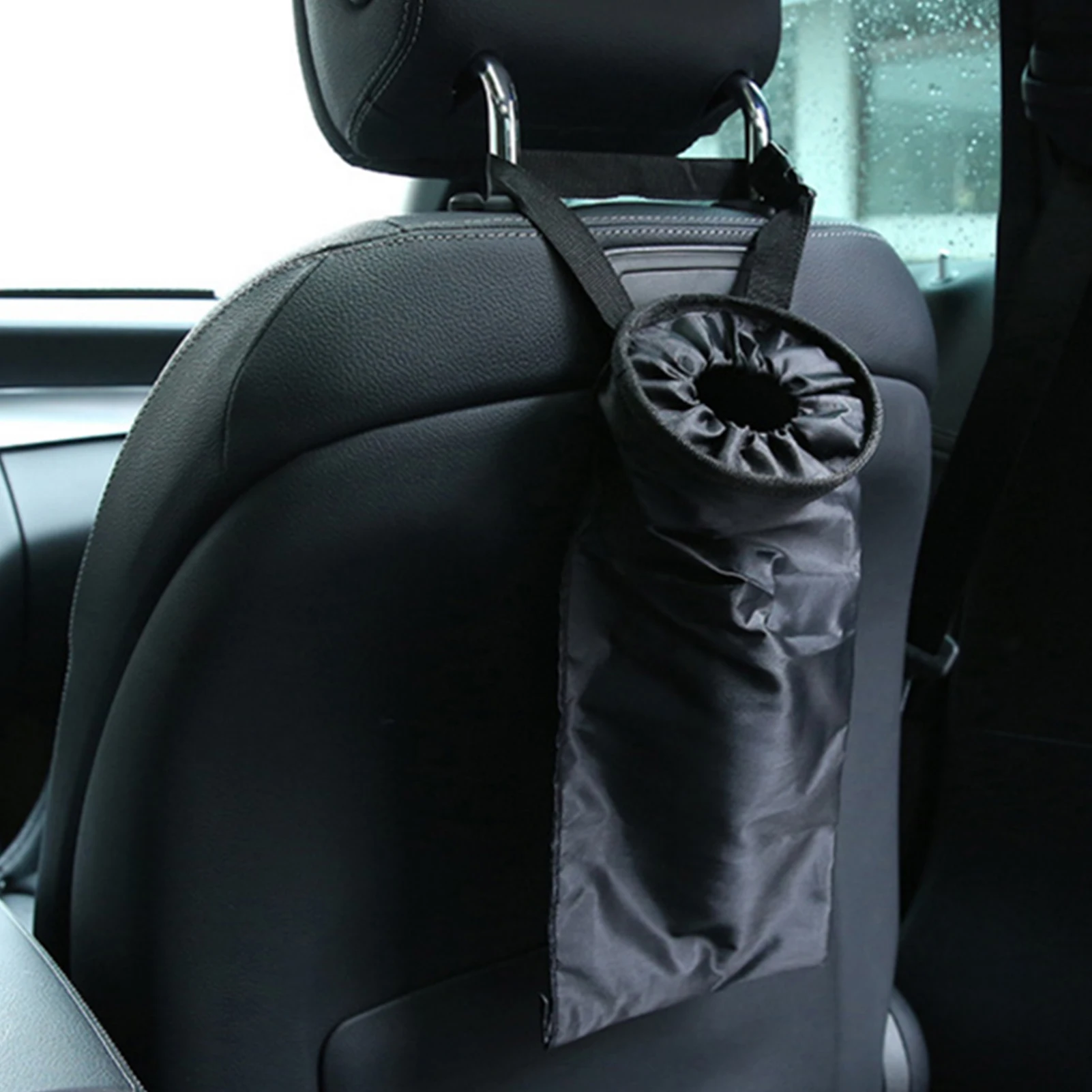 

Car Seat Back Hanging Litter Bag Trash Bag Reusable Oxford Cloth Car Waste Storage Bag Auto Rubbish Bin Car Interior Accessories