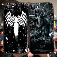 marvel spiderman venom for iphone 13 12 11 pro max 12 13 mini x xr xs max 6 6s 7 8 plus phone case back carcasa silicone cover