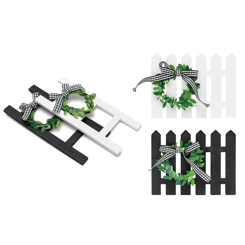 

2 шт., Деревянные Подносы для лестниц, в черно-белую клетку