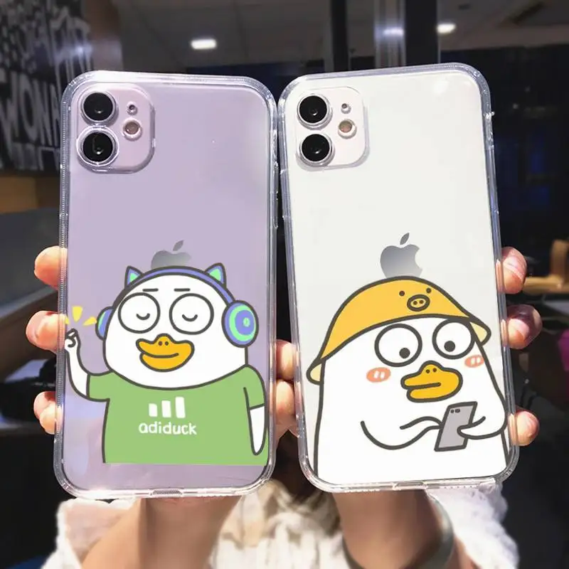 Чехол для телефона с героями мультфильмов Duckyo Friends для Xiaomi 11, 12, Redmi 8, 9, Note 10 Pro, K40, Poco3, прозрачный чехол