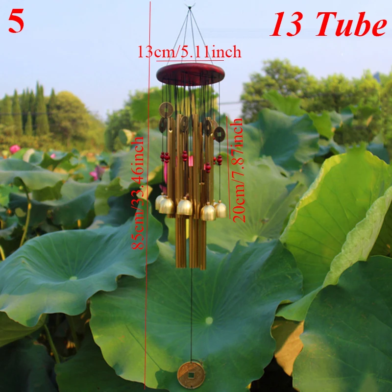 

Уличные металлические ветряные колокольчики, настенный Декор для дома, медный античный колокольчик, 18 дюймов