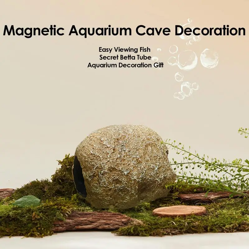 Декор для аквариума с рыбой пещера магнитное укрытие дом съемные креветки
