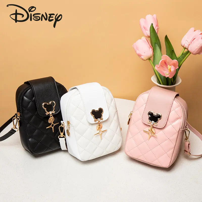 Disney Mickey Women's Crossbody Bag Fashionable High Quality Adjustable Shoulder Bag Multifunctional Storage Mini Phone Bag