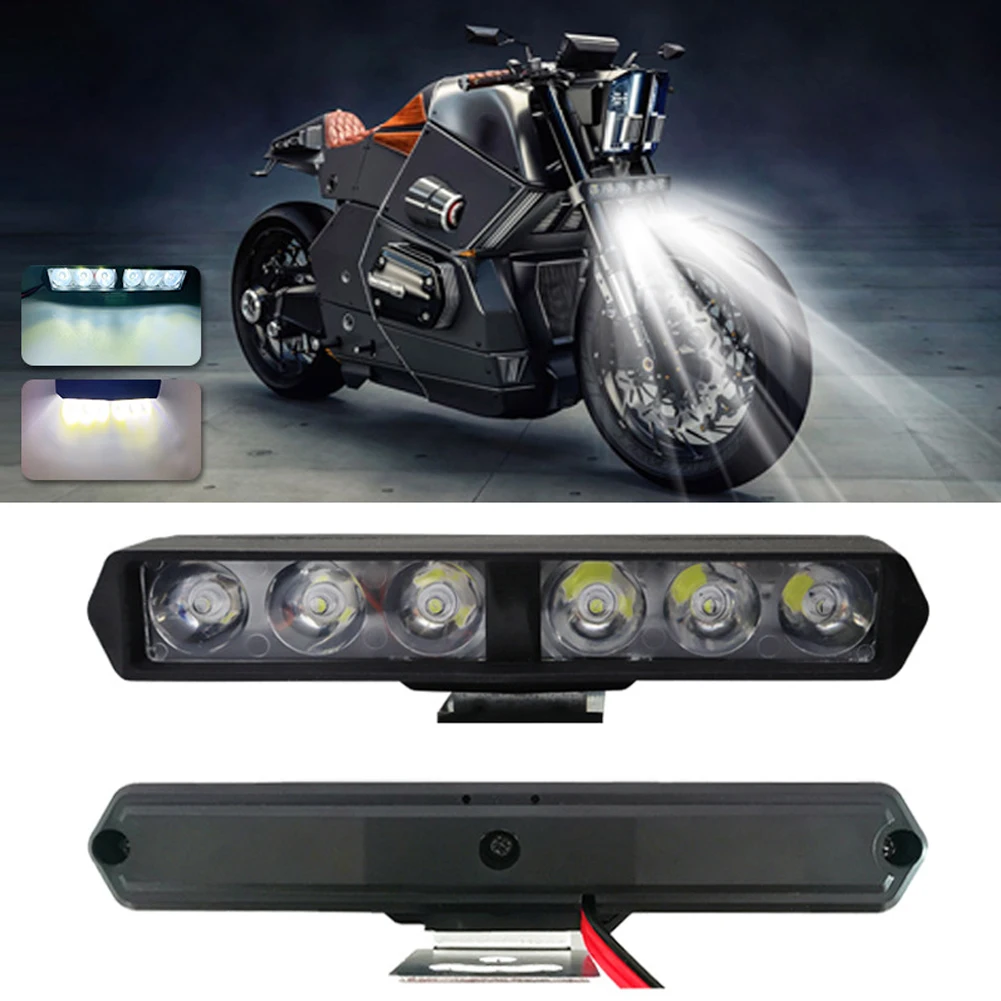 

DRL Flash 6LED Motorcycle Headlight SpotLights Auxiliary High Brightness Lamp Electric Vehicle Scooters Autocycle Modified Bulbs