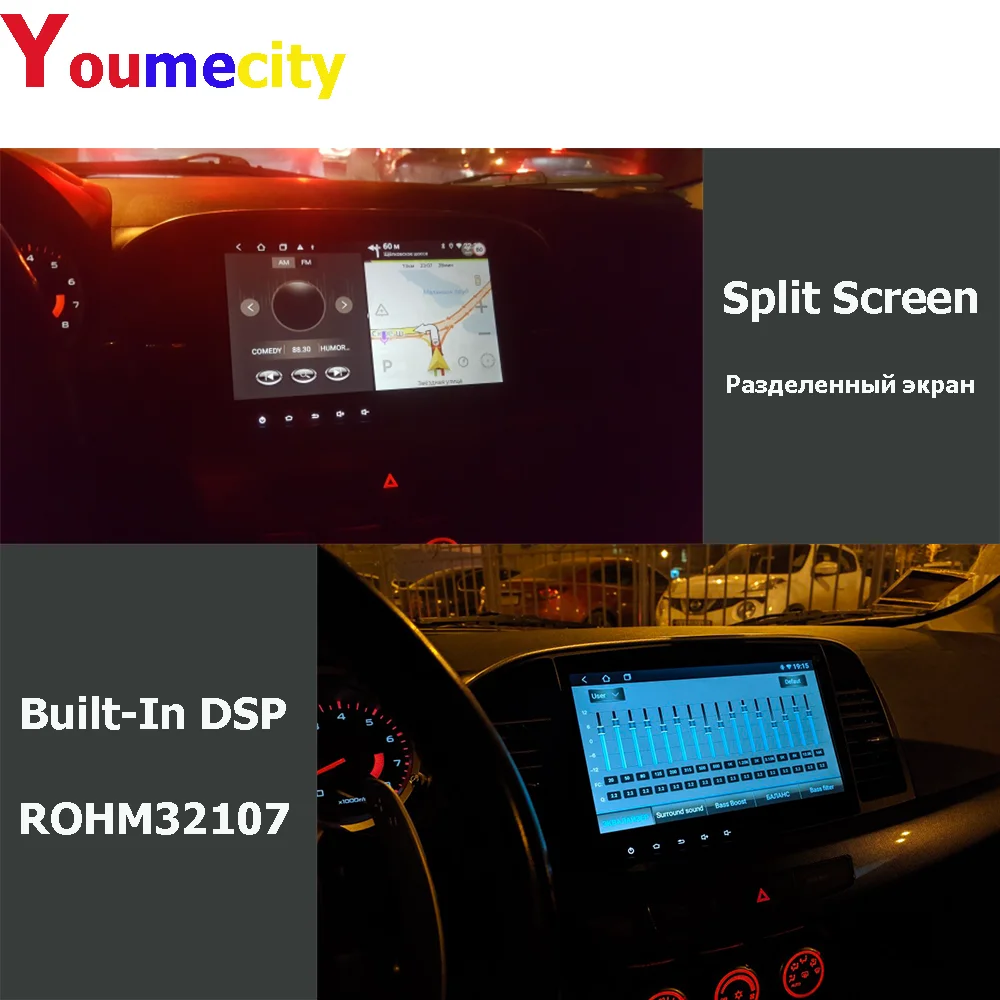 Youmecity Android 12.0 автомобильный DVD мультимедийный плеер для MITSUBISHI LANCER 2007-2018 9x10 1 дюймов - Фото №1