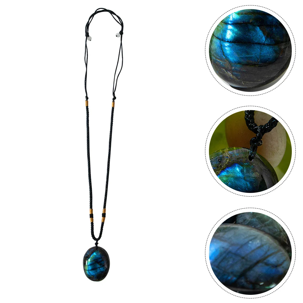 

1pc Creative Beautiful Moonstone Necklace Crystal Stone Chain Labradorite Necklace