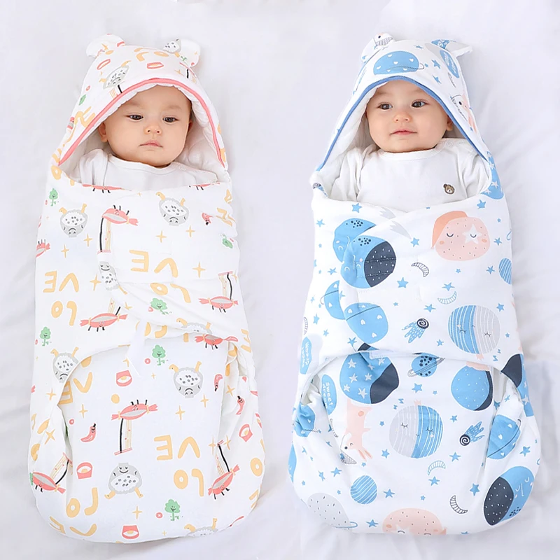 

Soft Cute Baby Sleeping Bags Cartoon New Autumn Winter Cotton Wrap Blankets For Babies Warm Newborn Sleepsack Swaddle 0-9 Months