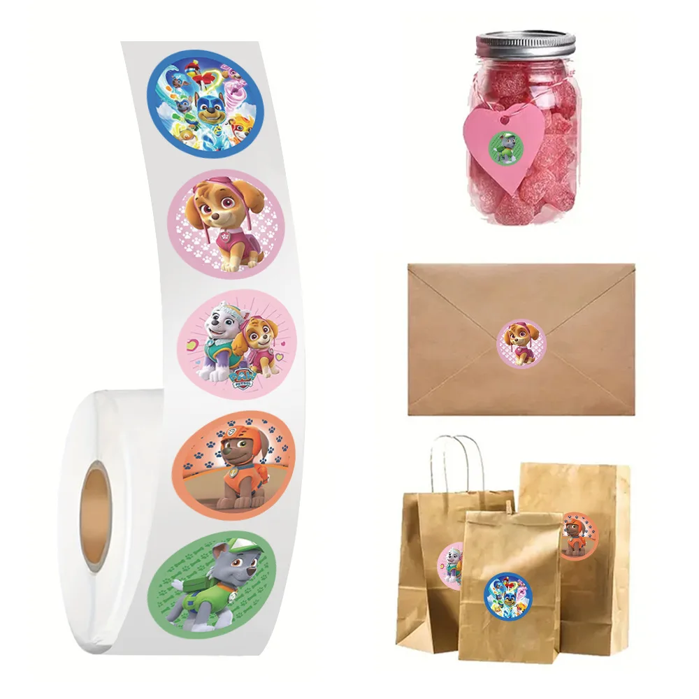 500 шт./рулон наклейки в виде героев мультфильма Щенячий патруль