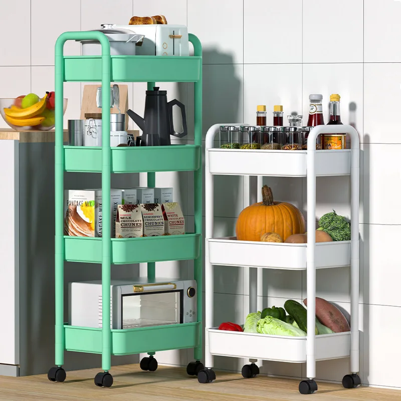 

Trolley Rack Kitchen Floor Multi-Layer Snacks Dormitory Bedside Bedroom Bathroom Mobile Bathroom Shelf