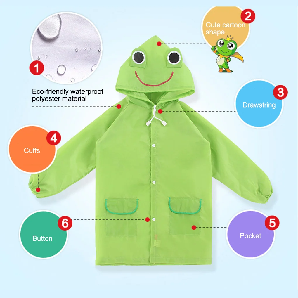 Детский плащ водонепроницаемый детский дождевик для мальчиков и девочек с