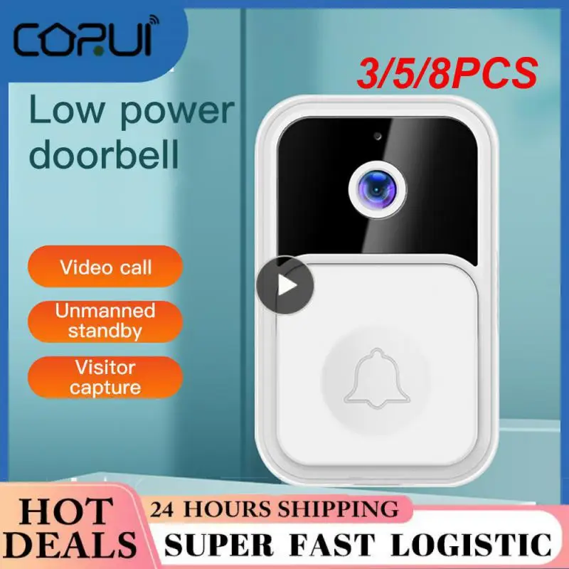 

3/5/8PCS Iwfcam App Control Waterproof Ip65 Wifi Door Bell Outdoor Wireless Door Phone Camera Battery Intercom Video Doorbell