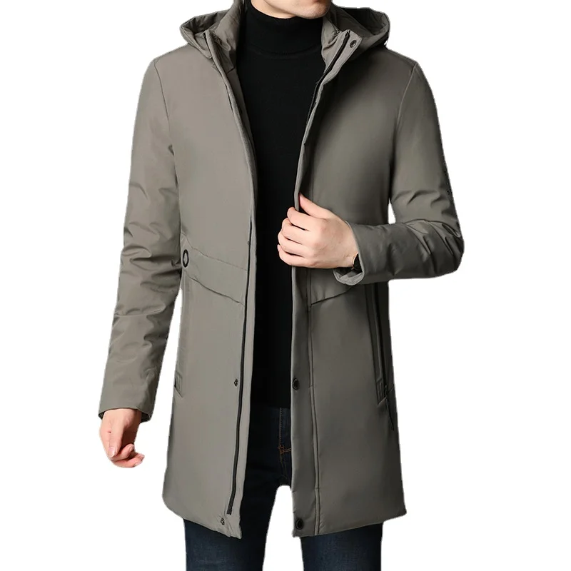 2022 New Brand Casual Fashion Hooded Men Long Parka Winter Jacket Heavy Thick Warm Outerwear Windbreaker Coats Man Clothes S-3XL