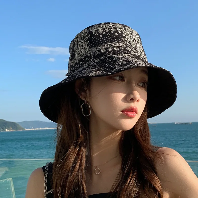 

Unisex Fashion Summer Reversible Travel Bucket Hat Personalized Graffiti Printed Fisherman Caps Gorro Pescador Men Women Panama