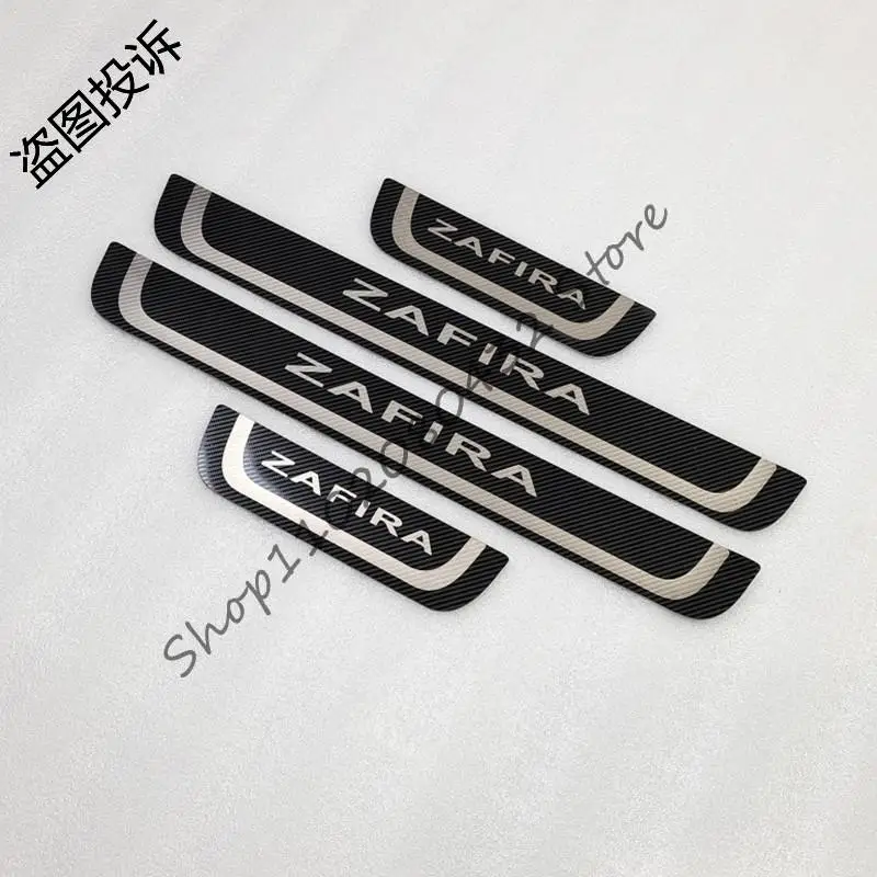 

for Opel Zafira Tourer A C For Vauxhall Zafira B Stainless Door Sill Scuff Plate Pedal Car Styling Sticker Atuo Accessories