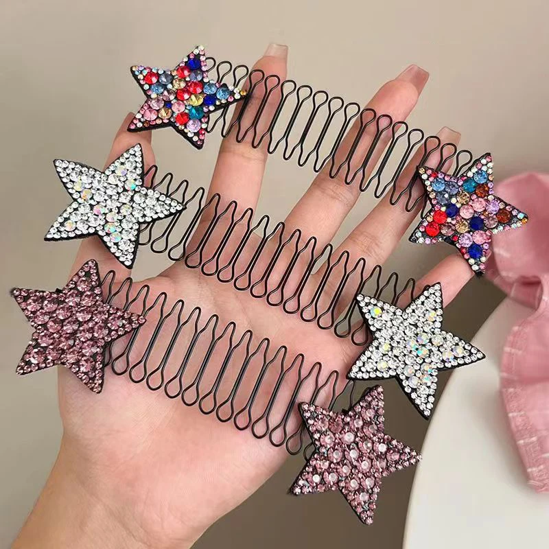 Блестящая металлическая расческа для волос женщин инструмент обшивки со