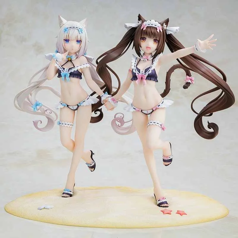 

Предварительная продажа, Nekopara, ваниль, чокола, купальник горничной Ver, Аниме фигурки, модели ванили, чокола, экшн-фигурки, Аниме фигурки на пе...