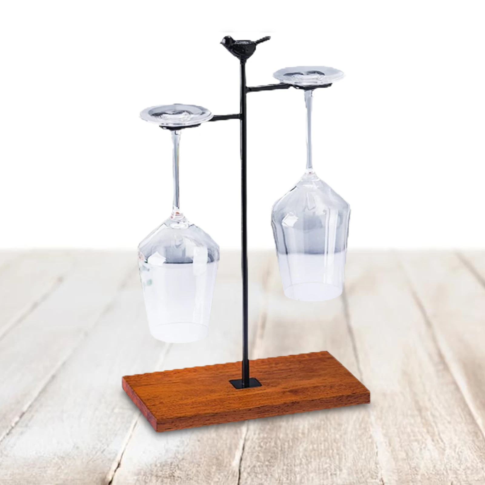 

Wine Glass Rack Elegant Freestanding Tabletop Stem Ware Storage Rack Countertop Wine Display Storage Holder For Kitchen Dining