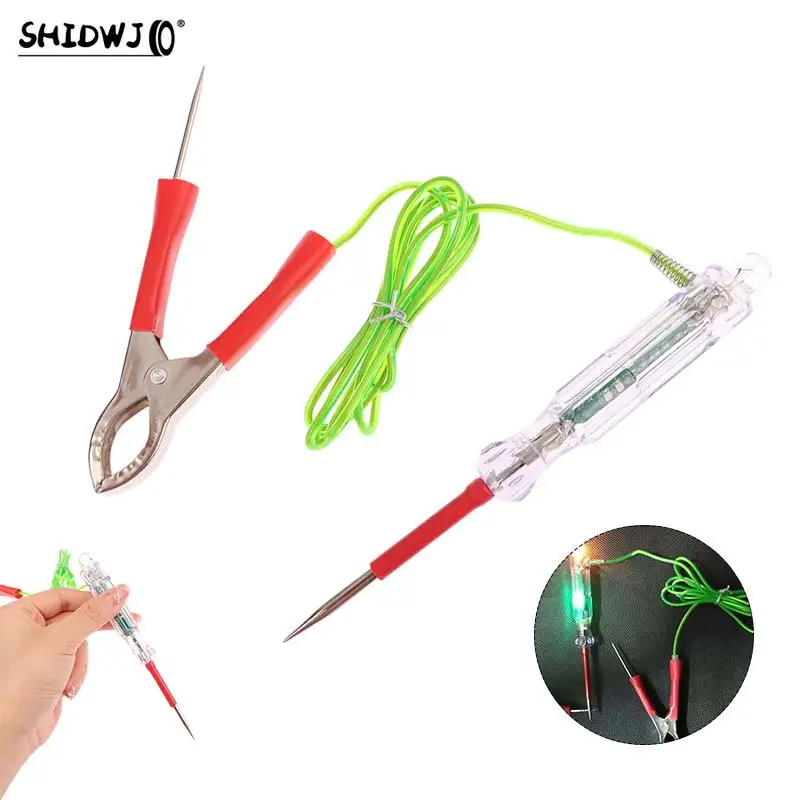 

Innovative And Practical 6-24V Test Light With Dual Probes 47 Inch Antifreeze Wire Alligator Clip Automotive LED Circuit Tester