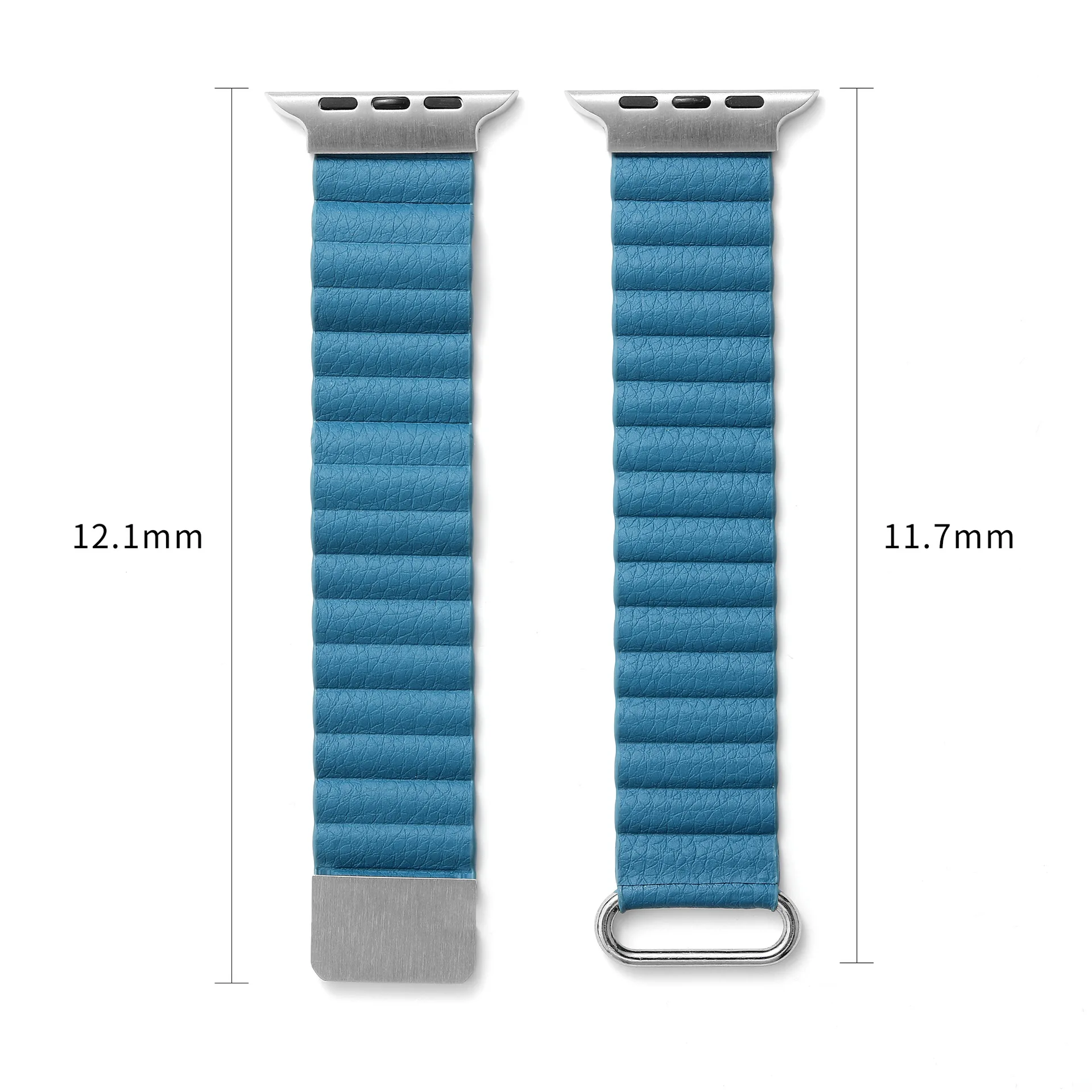 Leather Loop Strap For Apple Watch band Seires 3 5 4 6 7 45mm 41mm iWatch 44mm 40mm 38mm 42mm Accessories Magnetic bracelet belt
